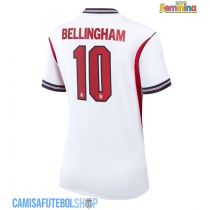 Camisa de time de futebol Inglaterra Jude Bellingham #10 Replicas 1º Equipamento Feminina Mundo 2026 Manga Curta